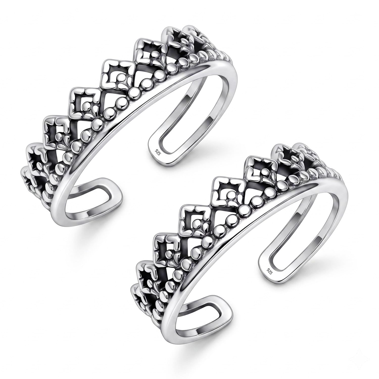lecalla 925 Sterling Silver Toe Ring for Women | BIS Hallmarked Floral Toerings Jewelry Gift for Birthday Wedding Anniversary-picture-38