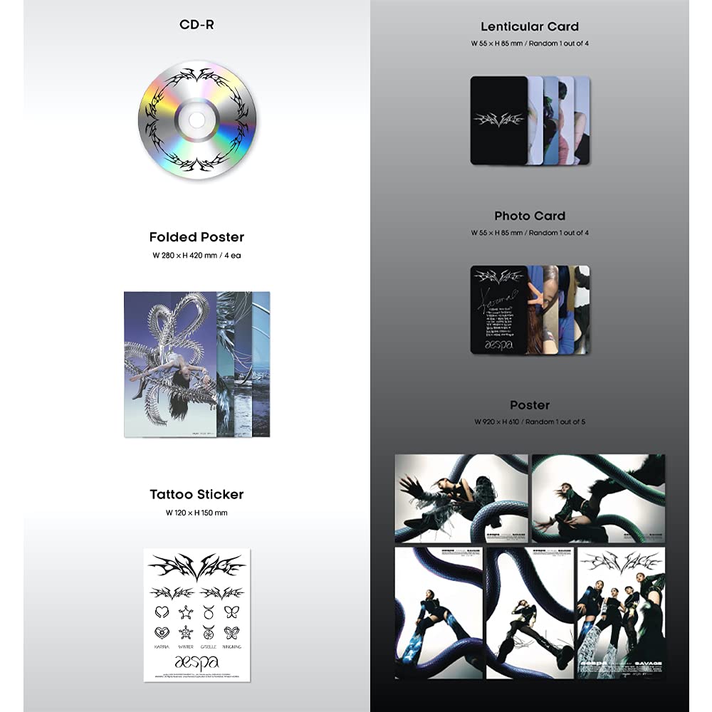 Amazon.com: Dreamus AESPA SAVAGE Photobook Version 1st Mini Album