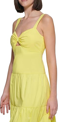 Miniatura 4 de GUESS Vestido largo de algodón sin mangas para mujer