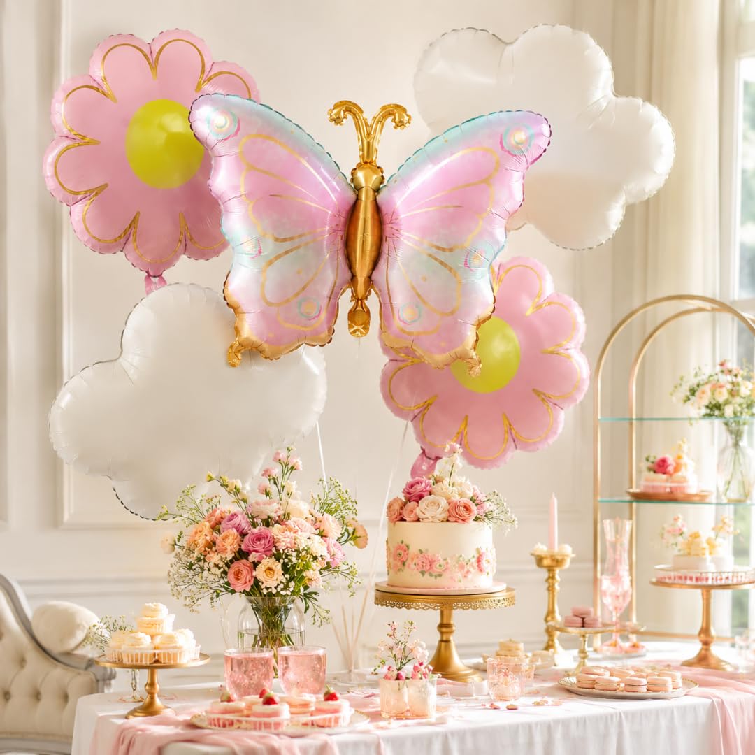Pastel Butterfly Balloons - Party Decoration Set -6 Pastel Butterfly Balloons - Party Decoration Set -6