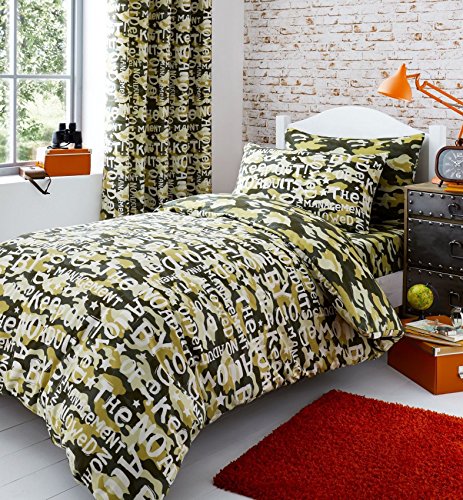Catherine Lansfield camouflage con angoli, verde