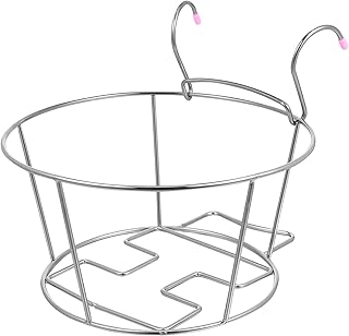Happyyami 1 suporte de vaso de aço inoxidável para vaso de plantas, cesto de flores pendurado, suporte para vasos de plantas, suporte de plantas suculentas para pátio, varanda, cerca