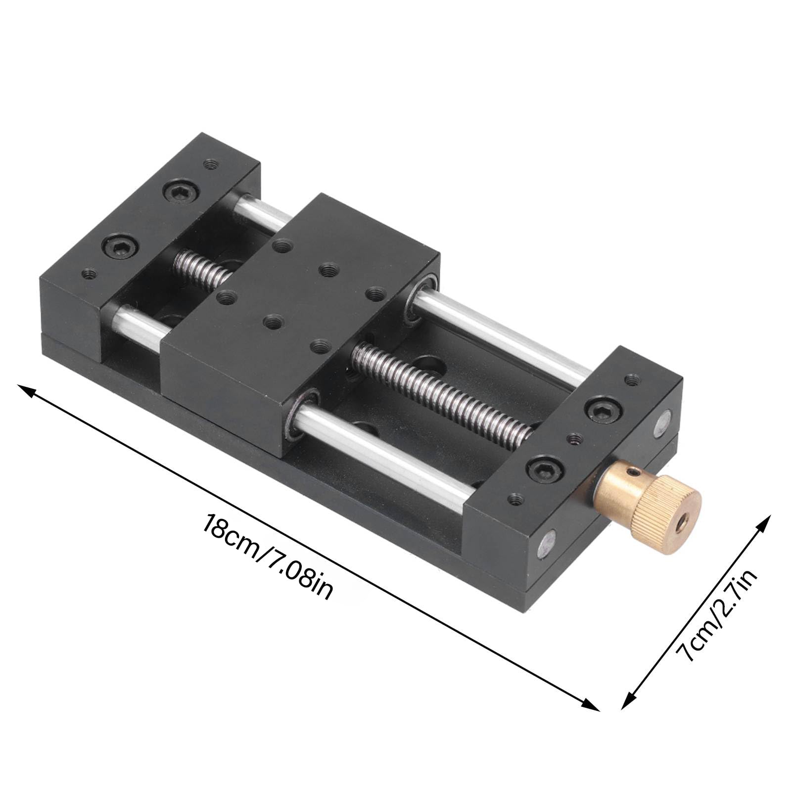 Guida Lineare Manuale a Fase Lineare Slitta con Base in Lega di Alluminio Vite a Sfere da Tavolo Ad Alta Precisione Guida di Movimento Guida Lineare Manuale Cuscinetto Lineare M5