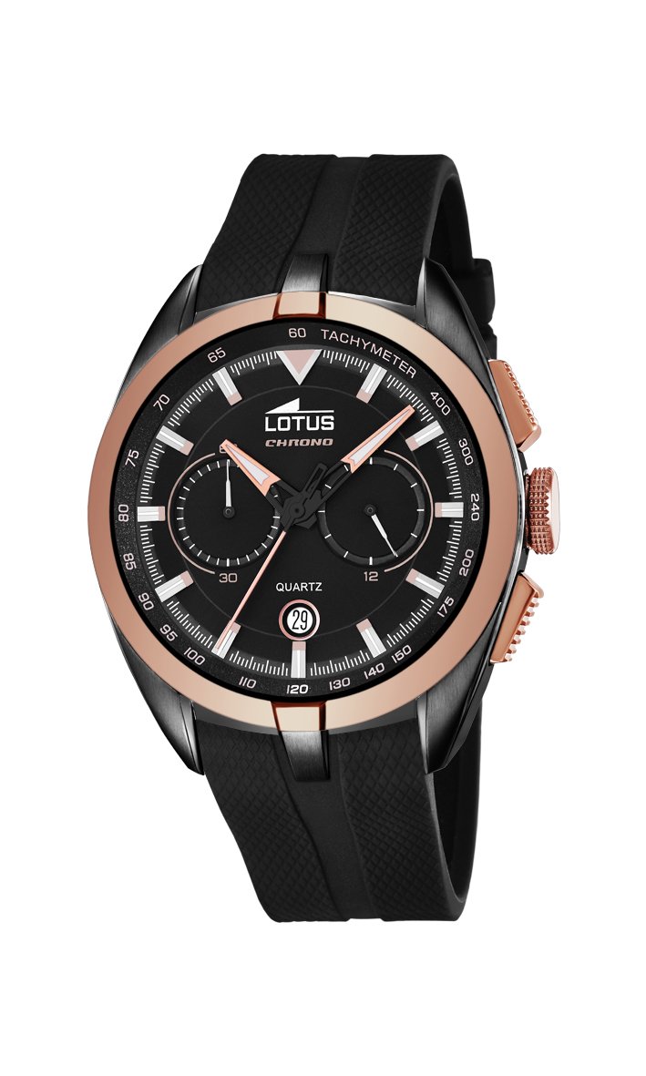 Orologio Uomo LOTUS 18593/D - Cronografo Quarzo, Cinturino In Pelle Nera, Impermeabile 5 ATM - 4