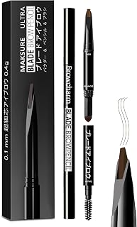 Browcharm Microblading Eyebrow Pencil,0.1mm Ultra-Fine Tip,3-in-1 Waterproof Eyebrow Pencil,with Eyebrow Powder&Eyebrow Brush,Hair-Like Strokes,Shapes,Fills Brow Makeup (03 Light Brown)