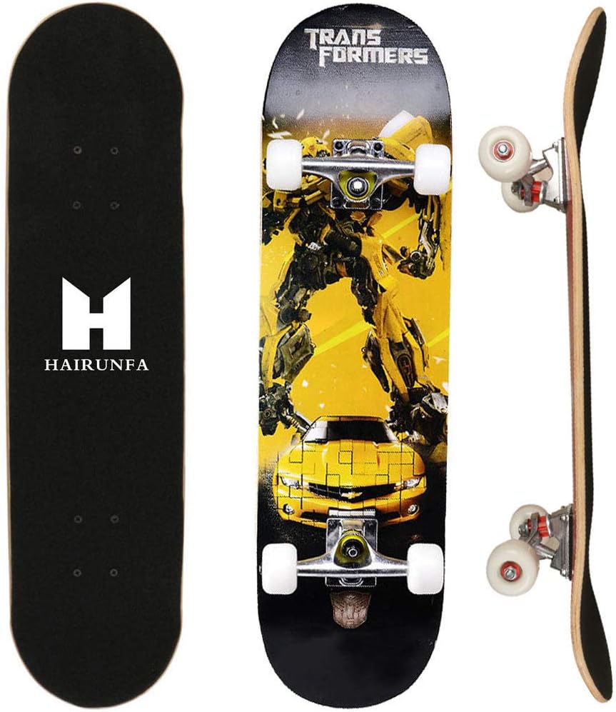 31"x8" Complete Skateboards 7-Layer Maple Double Kick Concave Skateboards for Boys Girls Teens Beginners.