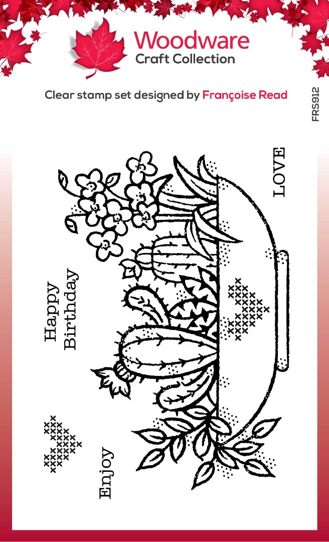 Woodware Francoise Collection - Clear Magic Stamp Set - Plant Display, Transparent, A6,FRS912