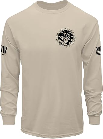 Dion Wear American Patriot Military Long Sleeve Mens T-Shirt