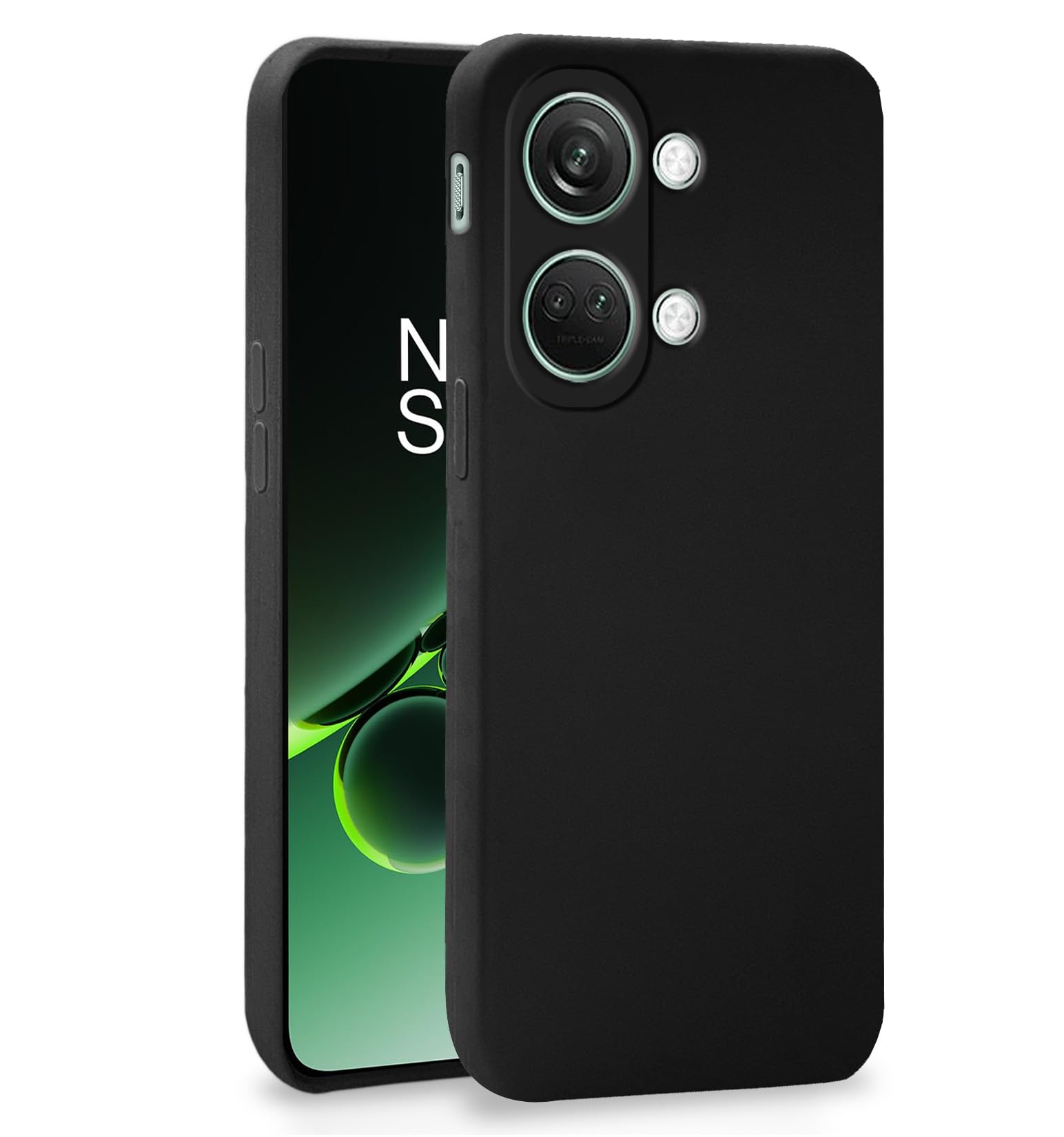 Pikkme OnePlus Nord 3 5G Back Cover Soft Matte Liquid Silicone TPU | Camera Protection | Shockproof Slim Back Case for OnePlus Nord 3 5G (Black)