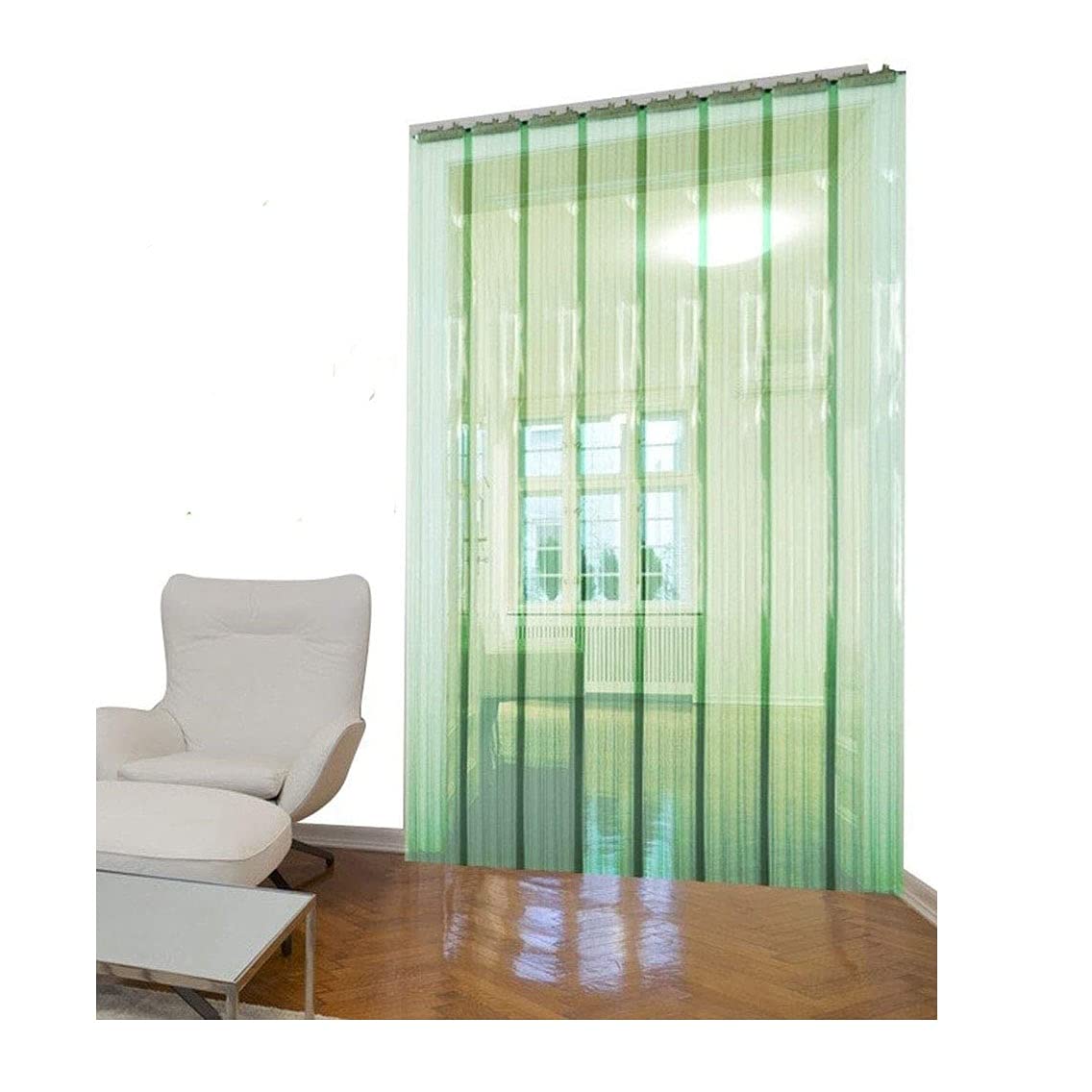 Rideau de porte isolé thermique PVC transparent pour congélateur et cuisine (8pcs)