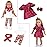 ebuddy 10 Sets 18 Inch Doll Clothes and Accessories - Fashion Outfits Fit For 18 inch Dolls 18 Inch Doll