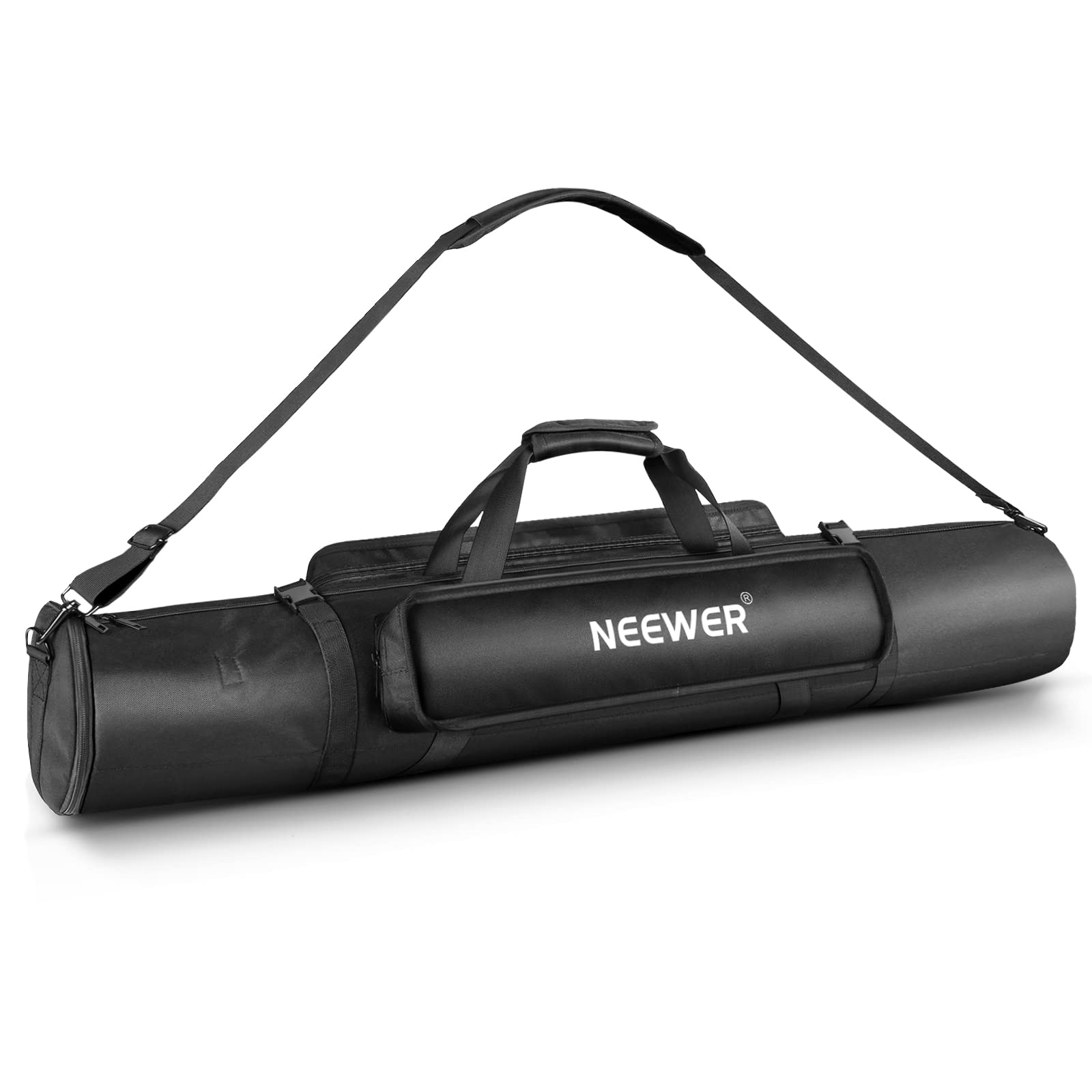 NEEWER Stativ Tragetasche, strapazierfähige, wasserdichte Nylontasche mit Griffen und Schultergurten, kompakte Tasche mit durchgehendem Reißverschluss, Außentasche für leichten Ständer/Stativ