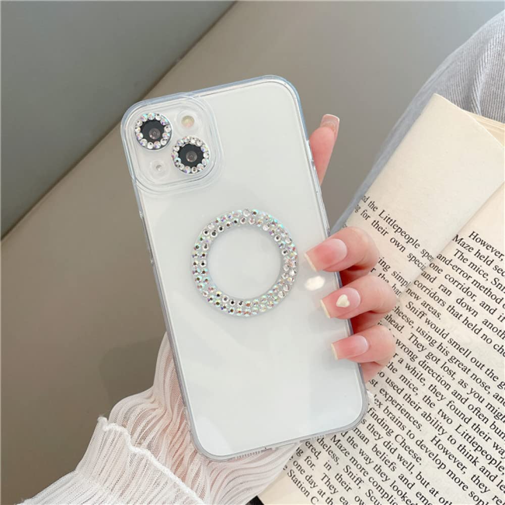 Coque iPhone XR transparente anti-rayures à strass caméra