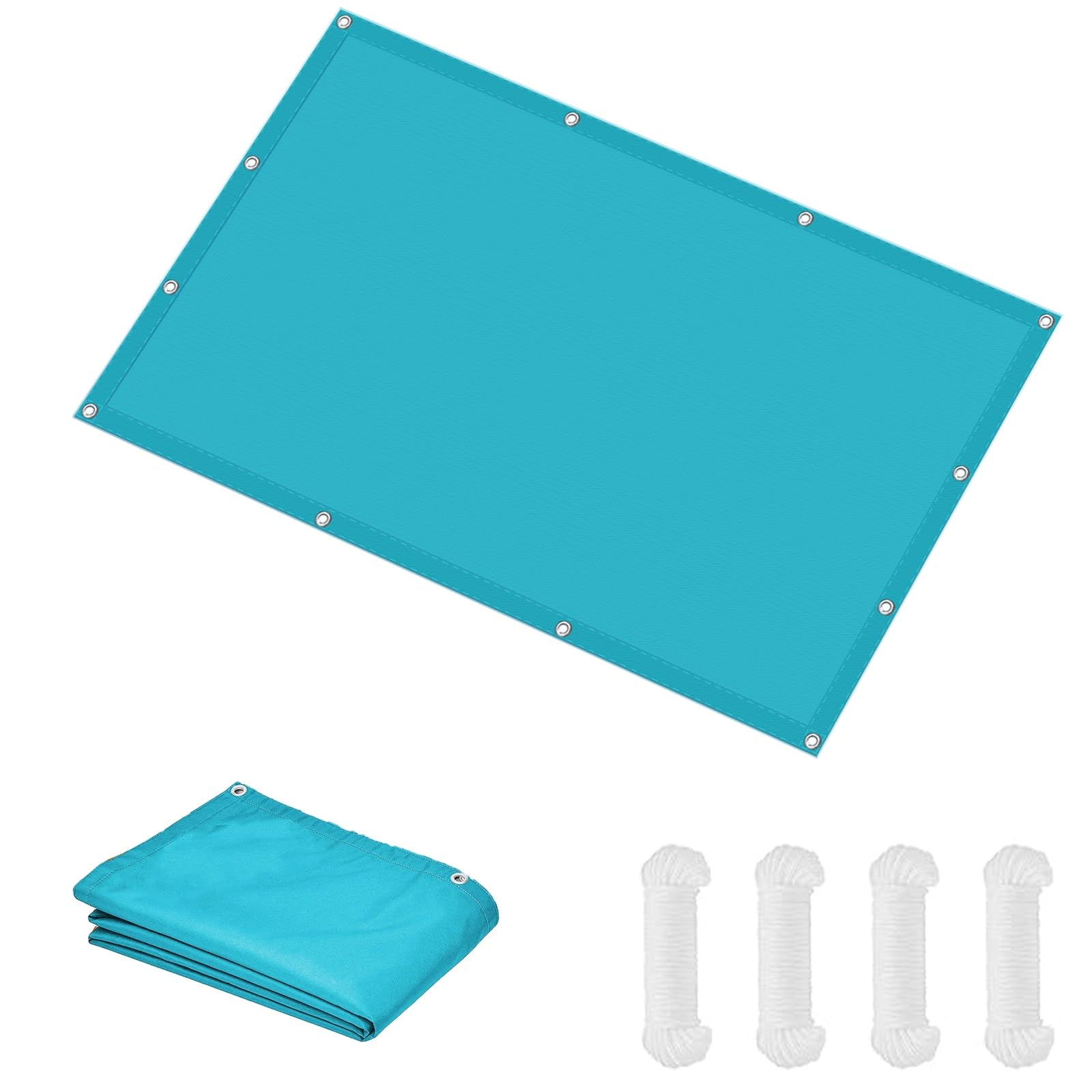 Voile d'ombrage de jardin bleu ciel pour créer un coin de fraîcheur au camping