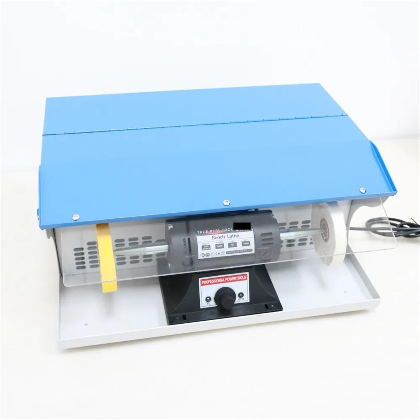 CVFRDD Gemstone Grinding Machine, 800W Polishing Machine With Dust Collector Mini Grinding Motor Bench Grinder Polisher Jewelry Stone for Gem Cutting