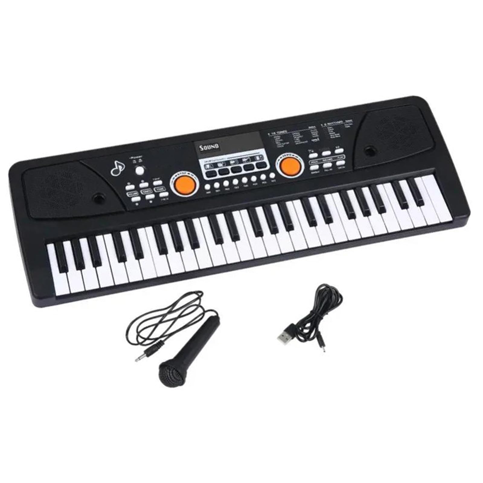 Elektroniczny Instrument Fortepianowy 49 Klawiszy USB Mikrofon Do Pianina Elektrycznego Muzyka Cyfrowa 16 Tonów 8 Rytmów