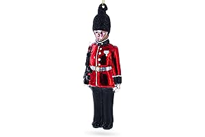 British Royal Guard British Blown Glass Christmas Ornament