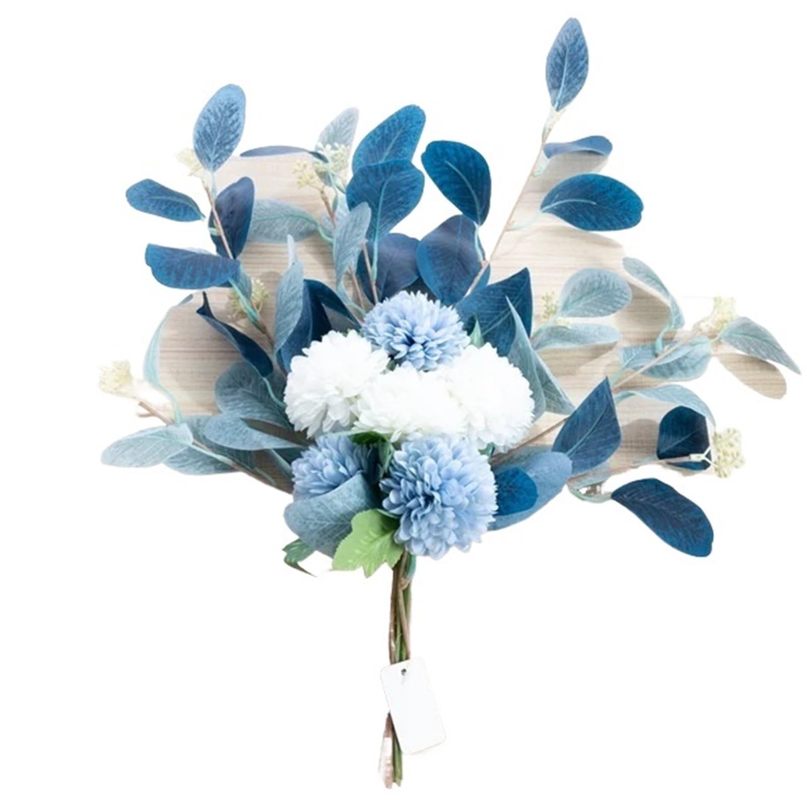LuoAXINN Artificial Flower Branches 50cm Artificial Flower White Fake Plants Blue Bride Bouquet Hydrangea Chrysanthemum Silk Floral For Vase Wedding Home Room Decoration(Color2)