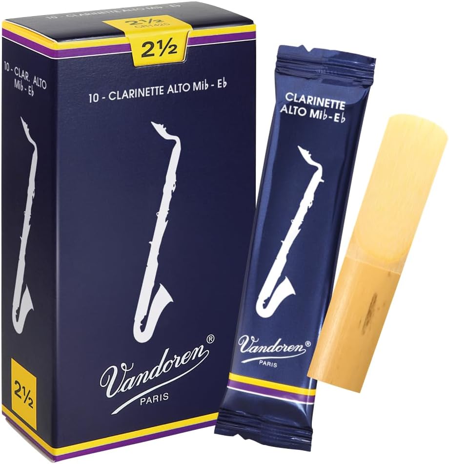 Vandoren CR1425 Alto Clarinet Traditional Reeds Strength 2.5; Box of 10