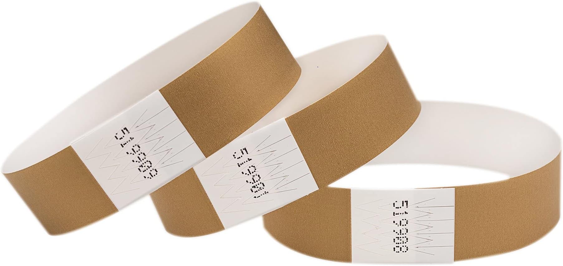CintaBands Premium Wristbands For Events by Cintapunto, Pack of 1000, Tyvek Wristbands, Paper Wristbands, Gold