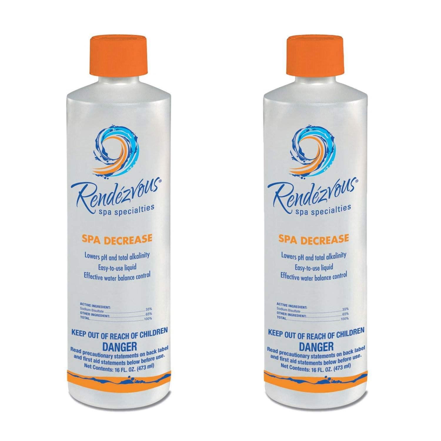 Rendezvous Spa SpecialtiesSpa Decrease (2 Pack) - 16 oz Liquid pH Balancer for Spa & Hot Tub