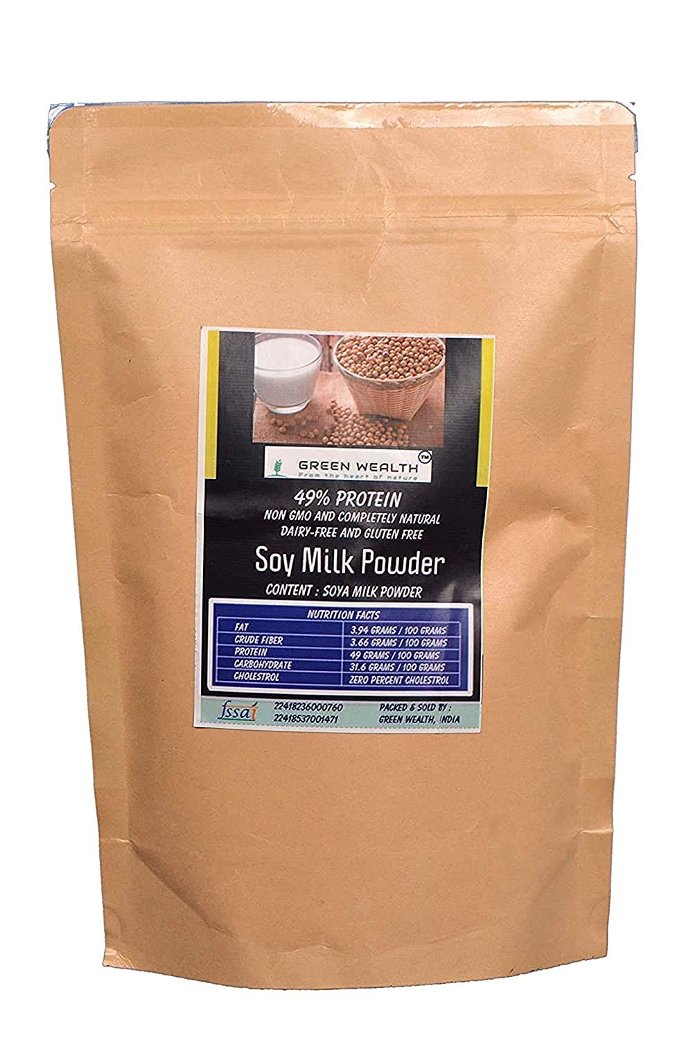 Green Wealth - SOYA Milk Powder - Vegan - Non GMO - 800 Grams Pack (B08BWRDY6Y) Amazon Price History, Amazon Price Tracker