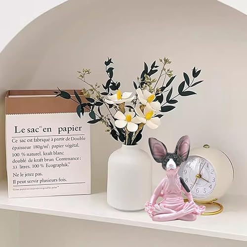 Miniatura 5 de Sphynx - Estatua de medito de gato coleccionable, estatua de gato de meditación de postura relajada, para oficina y decoración del hogar, adornos de