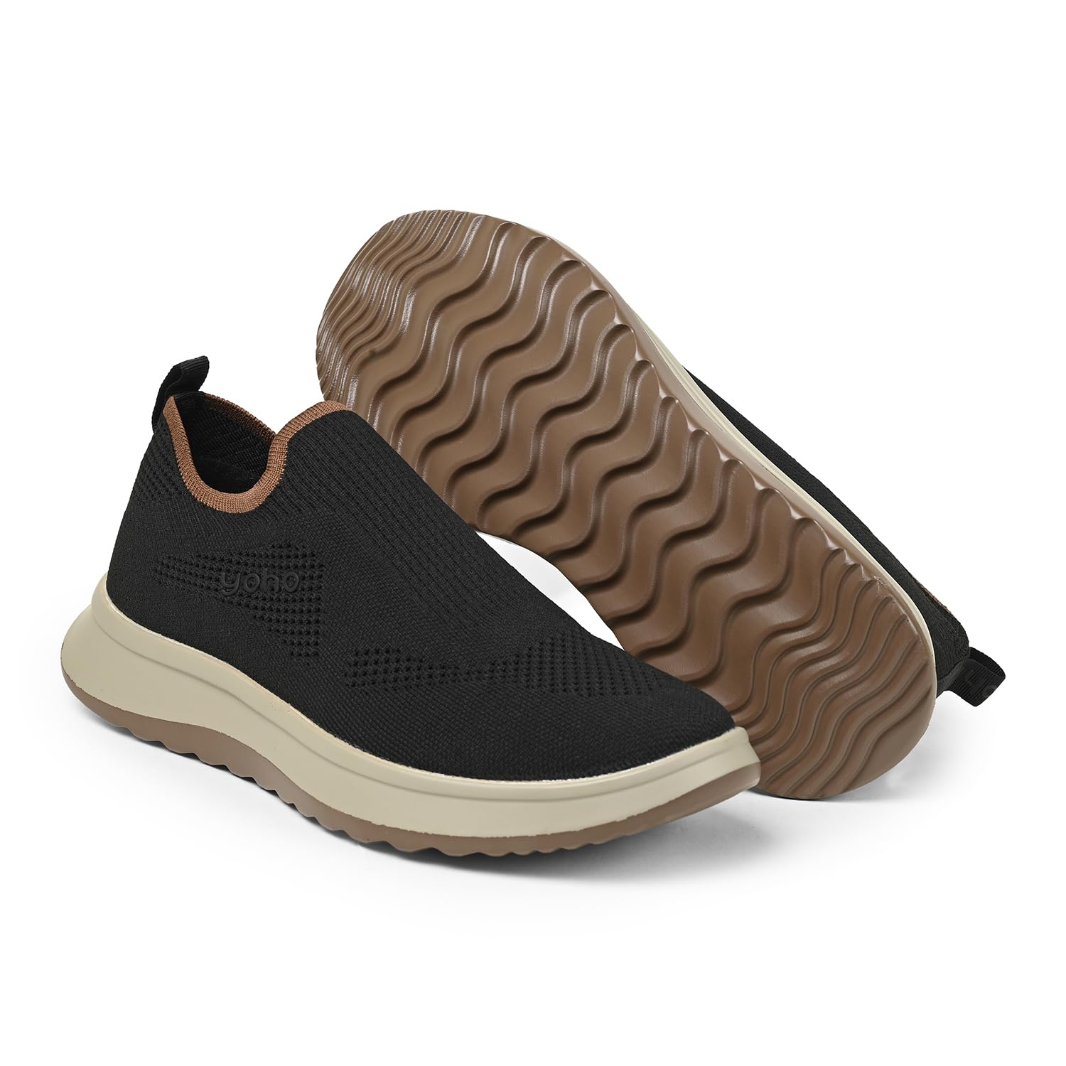 yoho Men's Walking Shoes Esteem | Lightweight, Extra Soft Cushioned Insole Slip Ons with Shock Absorbing Sole | Casual Without Lace Sneakers for All Day wear, Running and Jogging-picture-44