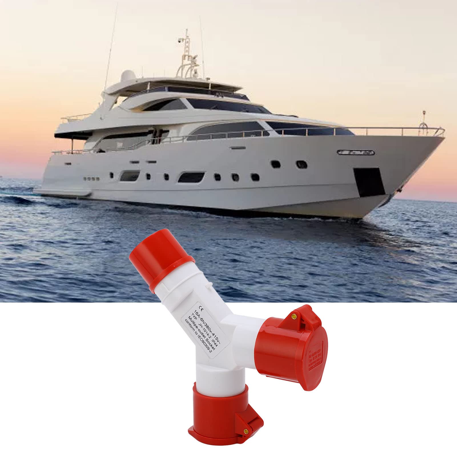Sonew Spina industriale a Y 1 ingresso 2 uscite, presa aeronautica con spina industriale Y a 4 fili 380‑415 V 16 A