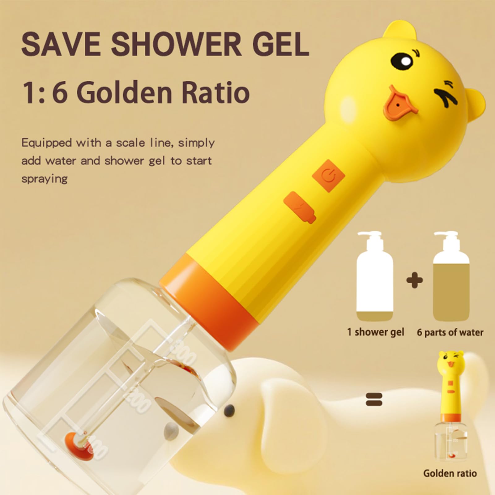 Seifenspender für Hunde, Bärenform, 350 ml, elektrischer Waschmittelspender, tragbarer Schaumsprüher für Badezimmer, Waschbecken, Dusche, WC, Küche, Reinigung, Waschen, Badewanne, Badewanne