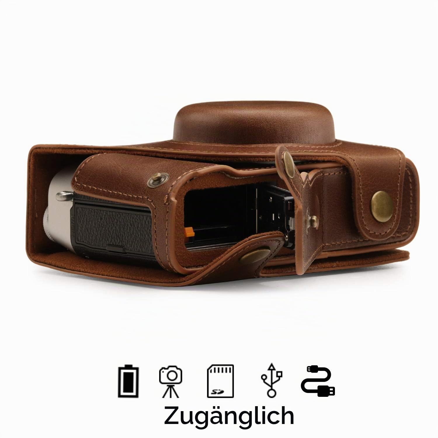 MegaGear MG1893 Ever Ready Kameratasche aus echtem Leder – Bild 6