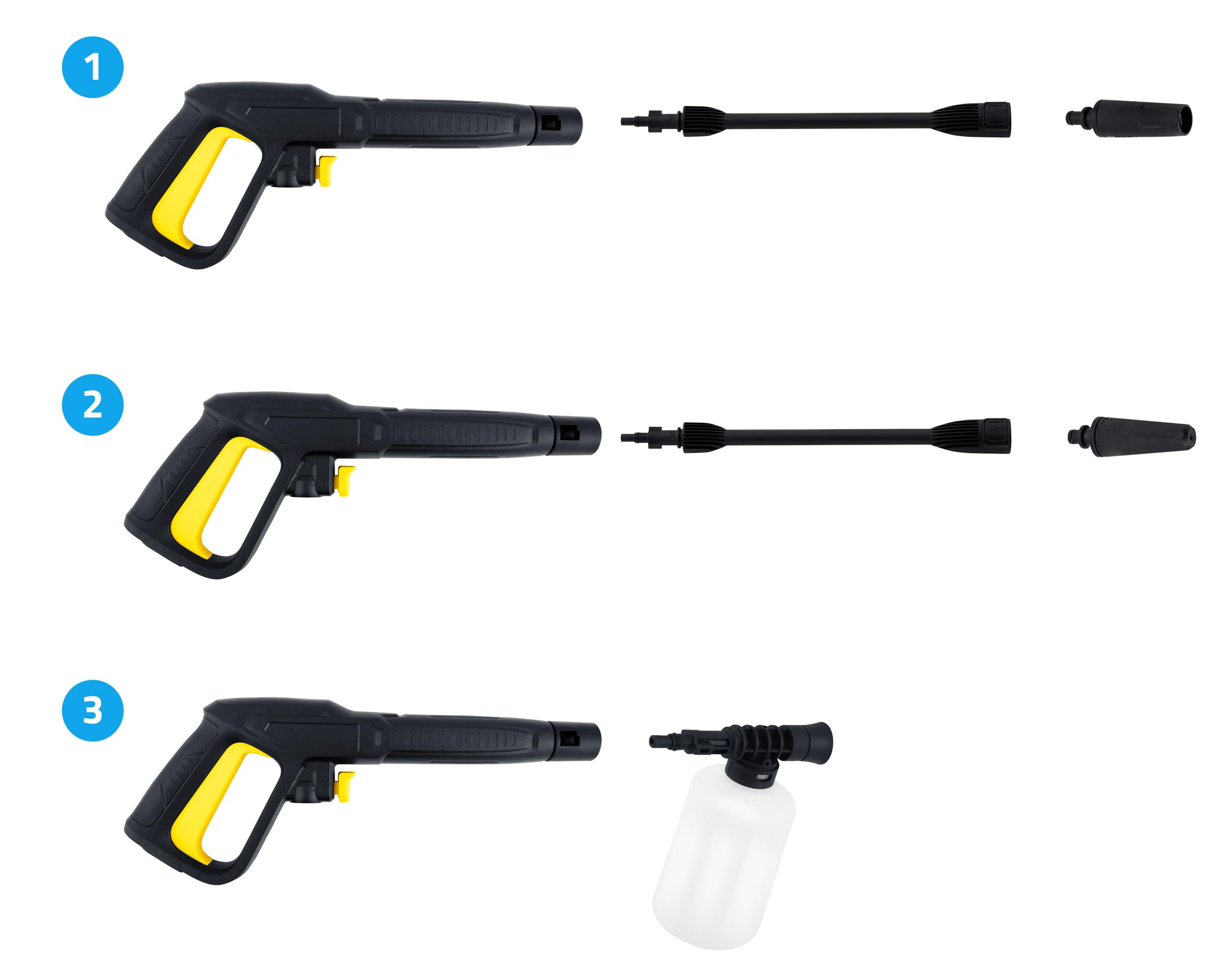 Limpiador de Alta presión Humberg - Lavadora de Auto Profesional de 1800W con 230 Bar EW - Bomba de Aluminio autoaspirante Que Incluye Manguera de 6m y Boquilla Turbo - Ideal para jardín, terraza y
