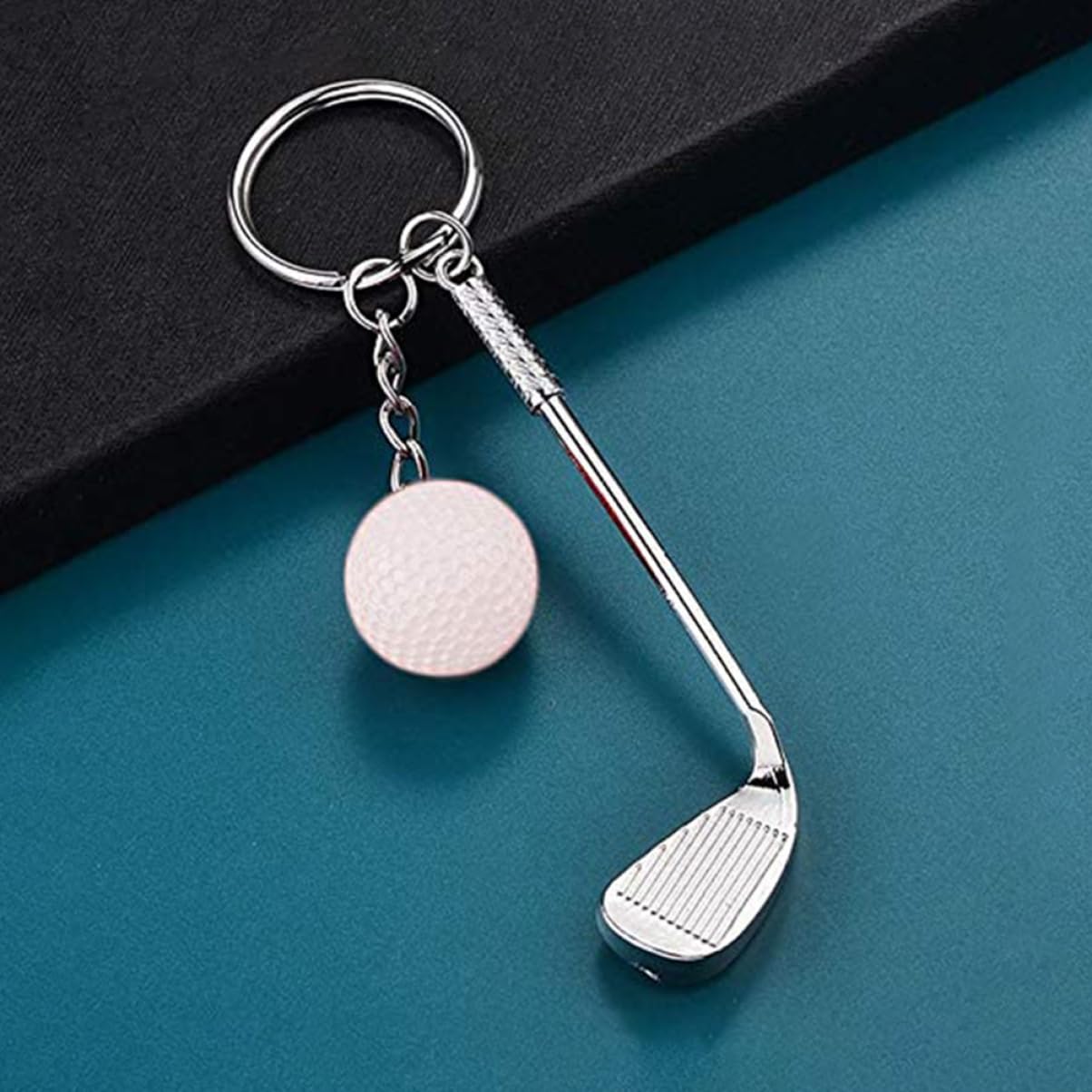 TOYANDONA Golfschlüsselanhänger Metall Golfschläger Und Golfball Design Dekorativer Schlüsselring Für Und Türschlüssel Golfzubehör Für Golfer