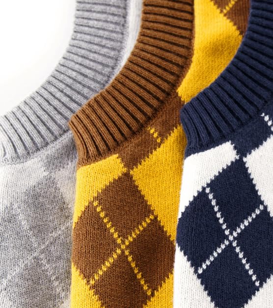 Diamond Knit Vest for Baby Toddler Boys 2-5 Years Snap Button V Neck Cardigan Sweater Vest4