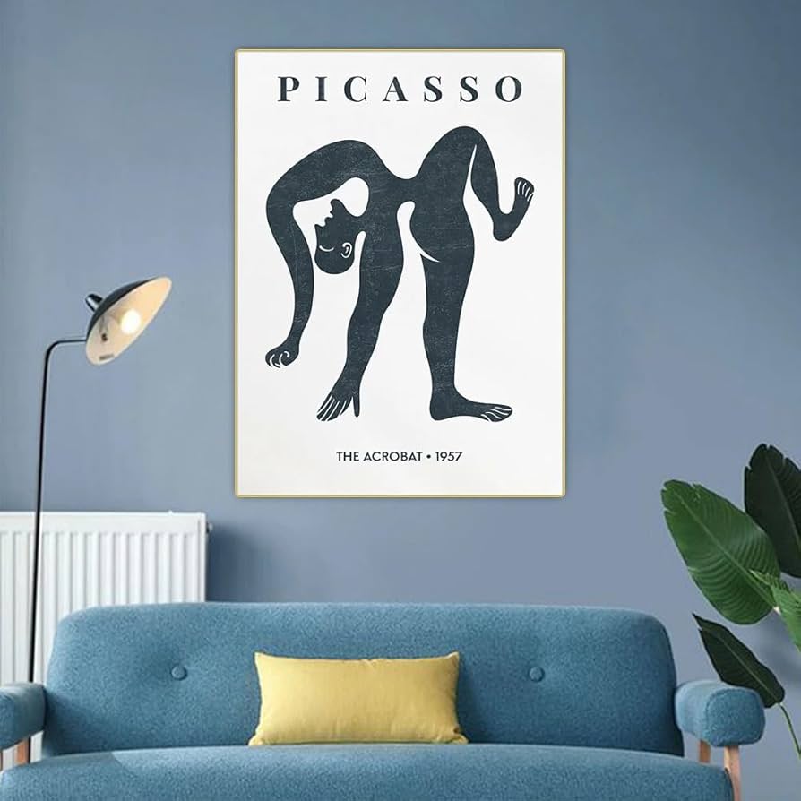 ピカソ(PICASSO)【アクロバットの女】、高級画集画、状態良好 ピカソ(PICASSO)【黄色い背景の女】、高級画集画、状態良好