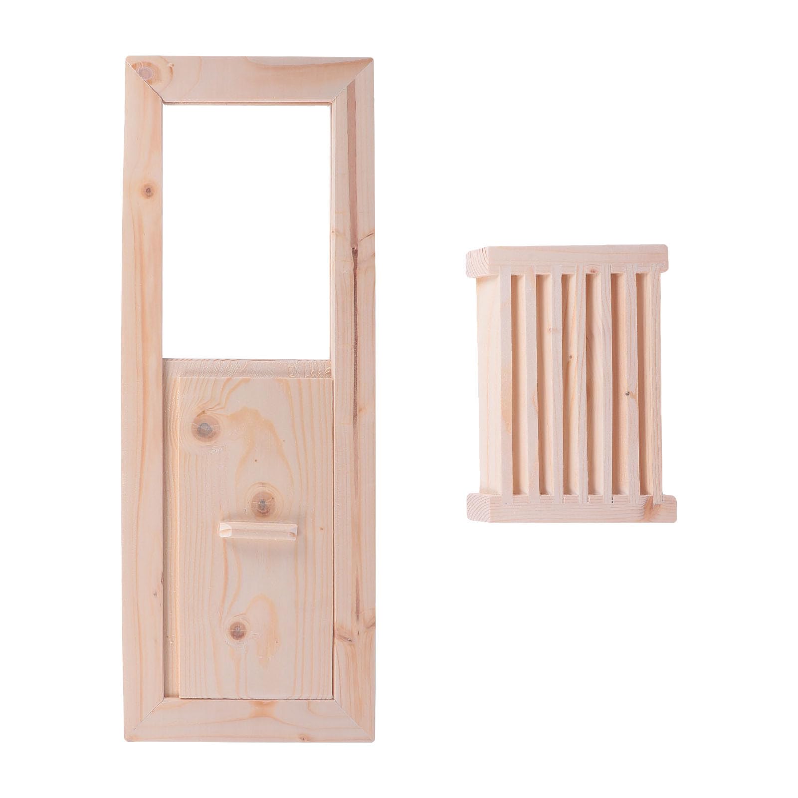 Operitacx Set di Feritoie di Ventilazione in Legno per Sauna Superficie Liscia, Facile da Installare, per Sauna e Bagno Turco, Accessorio Beige per Ricambio dell’Aria