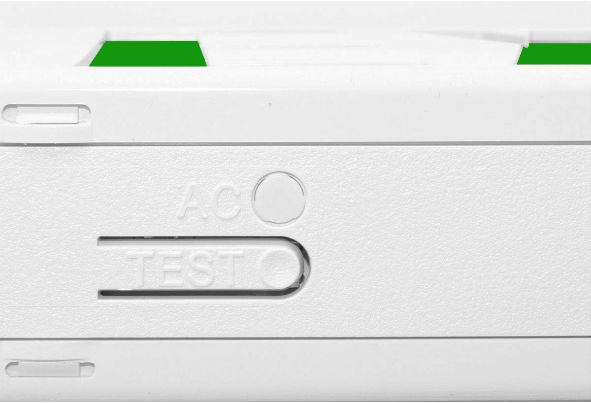 LFI Lights® Compact COMBO, UL 924 Listed Exit Sign with Emergency Lights, Green LED, White, 120/277VAC Hardwired with Battery Backup, Optional Double Face and Knock Out Arrows COMBOJR2GWBB