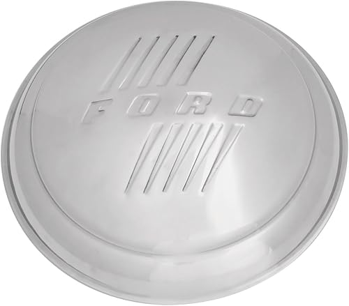 KNS Accessories KA8011 Tapa central Ford de acero inoxidable 1946 (con letras de bloque Ford), 8 18 pulgadas de diámetro interior, 1 paquete