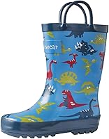 Vista 1 de OAKI Botas de lluvia de goma impermeables para niños con asas fáciles de poner