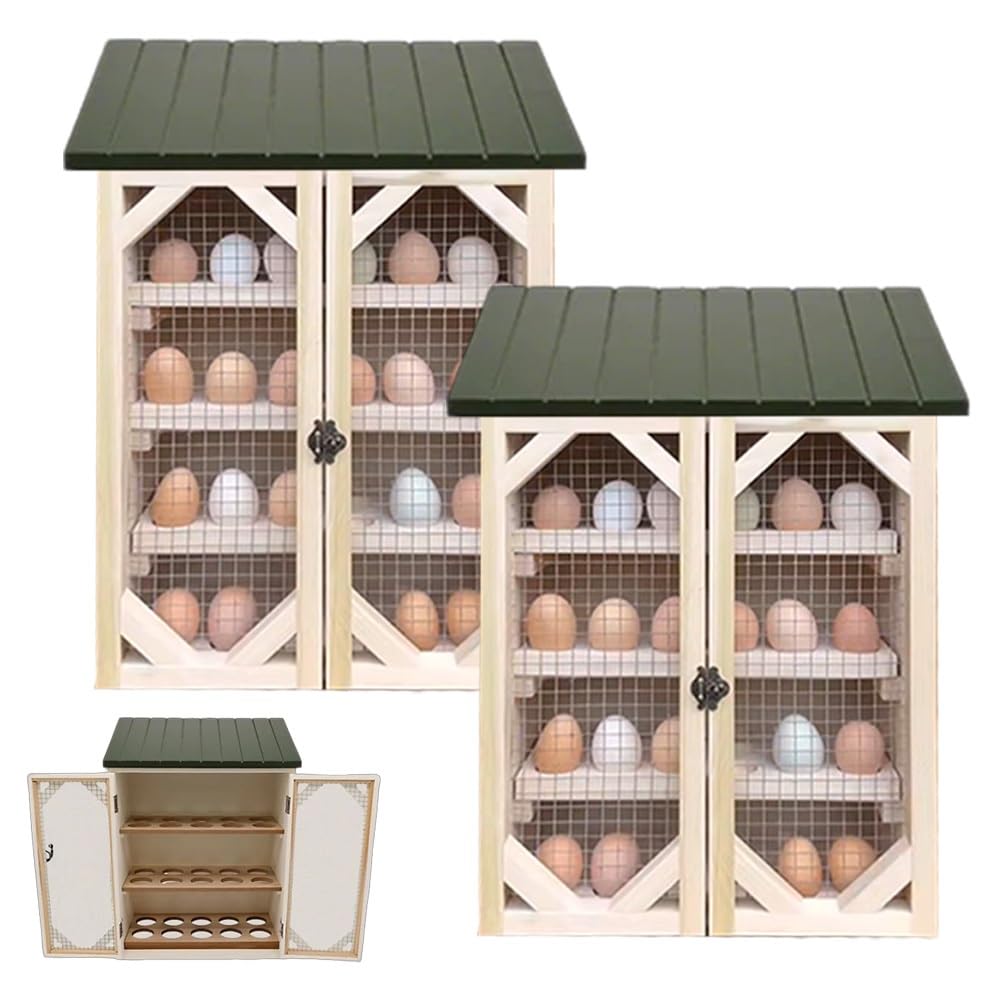 Cabina de huevos de granja, aporta encanto campestre a tu encimera de cocina, contenedor organizador de huevos de estilo rústico para huevos, decoración decorativa de cocina de granja para