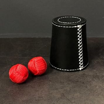 blue-ther Leather Chop Cup Magic Tricks Appear Vanish Ball Magician Close Up Illusions Props Gimmick Mentalism Magica Cup Tour de Magie