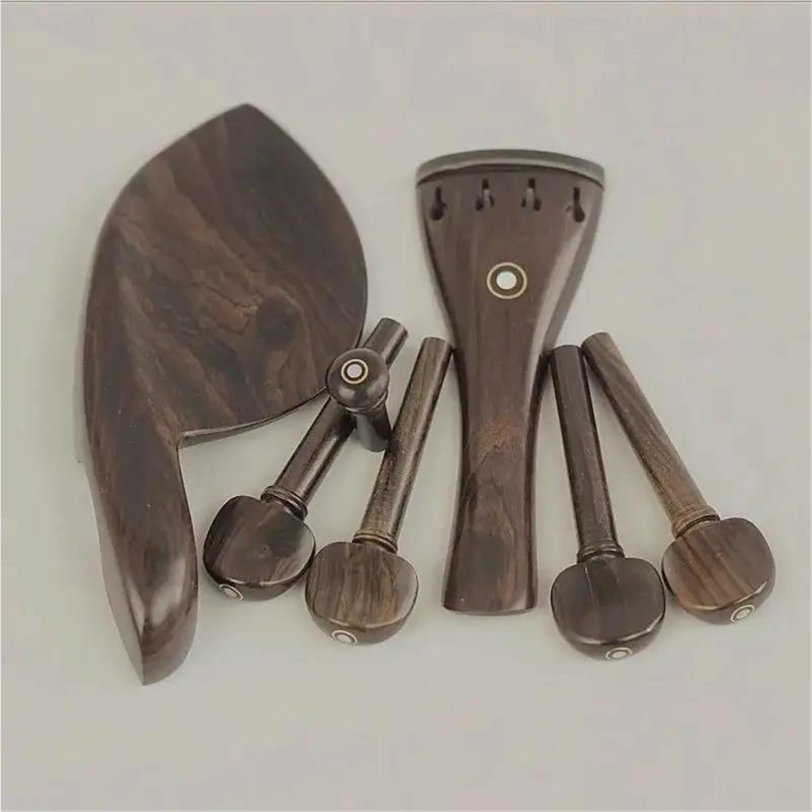 1 Zestaw Natural Ebony 4/4 Części Skrzypcowe Akcesoria Kołki Strunociąg Podbródek Kołek Końcowy