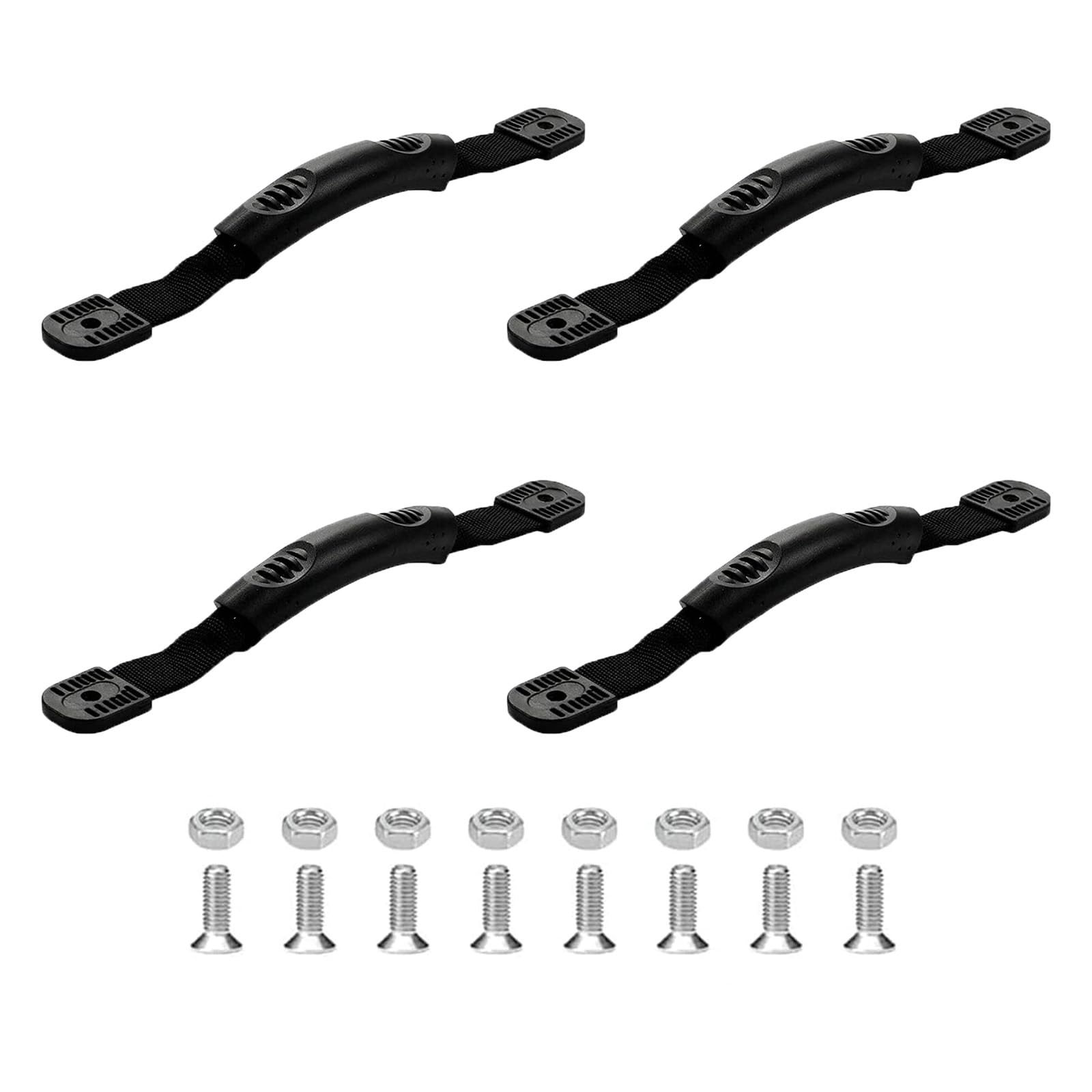 4 asas de transporte para kayak, mango de kayak de PVC, accesorios de repuesto para barco con accesorios de tornillo para pequeñas embarcaciones, canoas, barcos