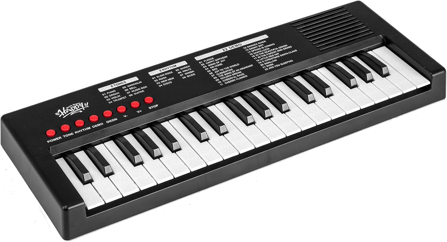 HONEY JOY 37 Keys Kids Keyboard Piano, Digital Piano for Kids Toddlers w/Microphone, Early Learning Educational Musical Toy, Portable Electronic Keyboard for 3+ Years Old Boys Girls Beginners (Black)