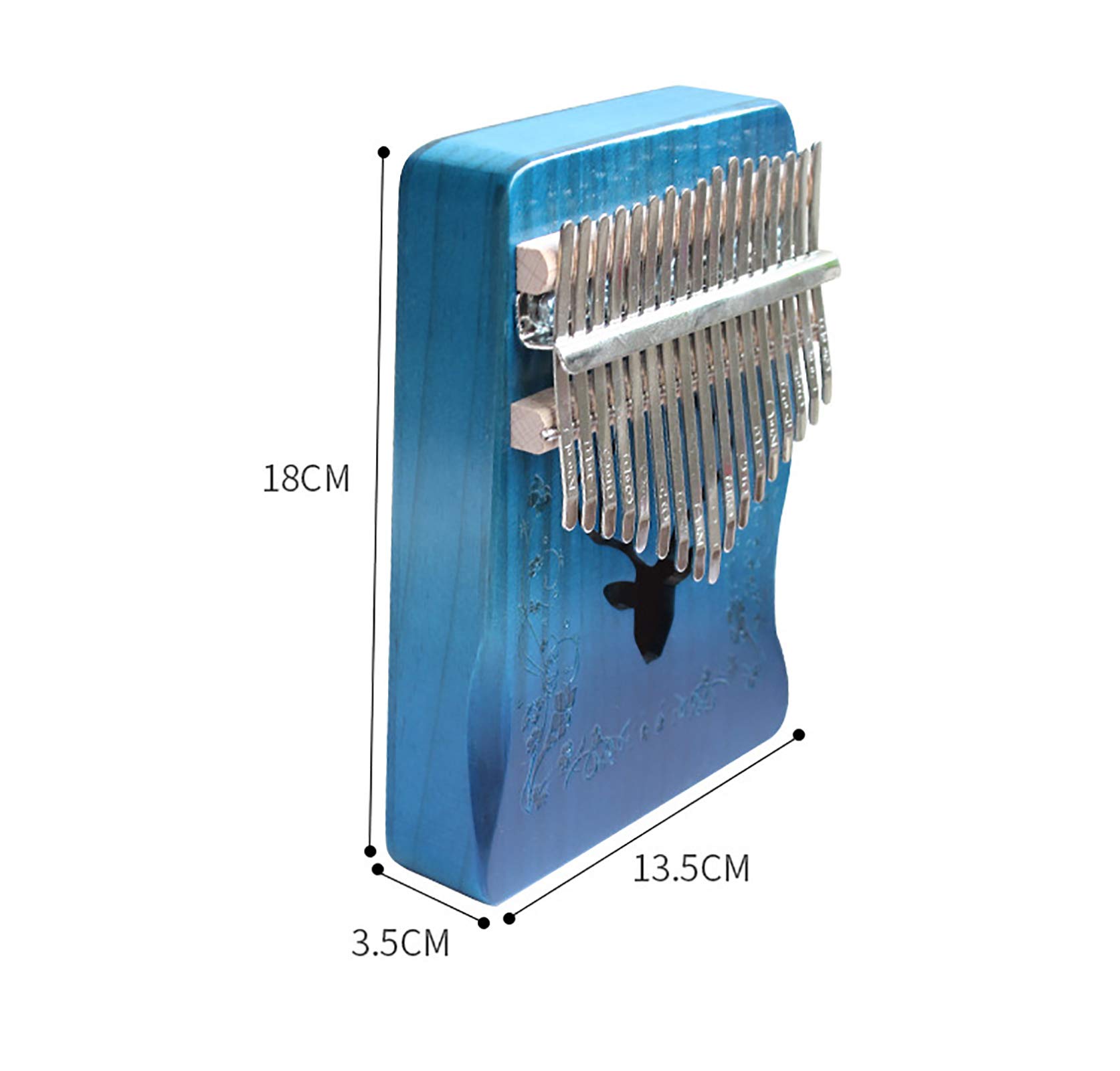 Kalimba YUNDIE 17 Tasti - Pianoforte Da Pollice Portatile Con Martello Accordatura - Foto 7