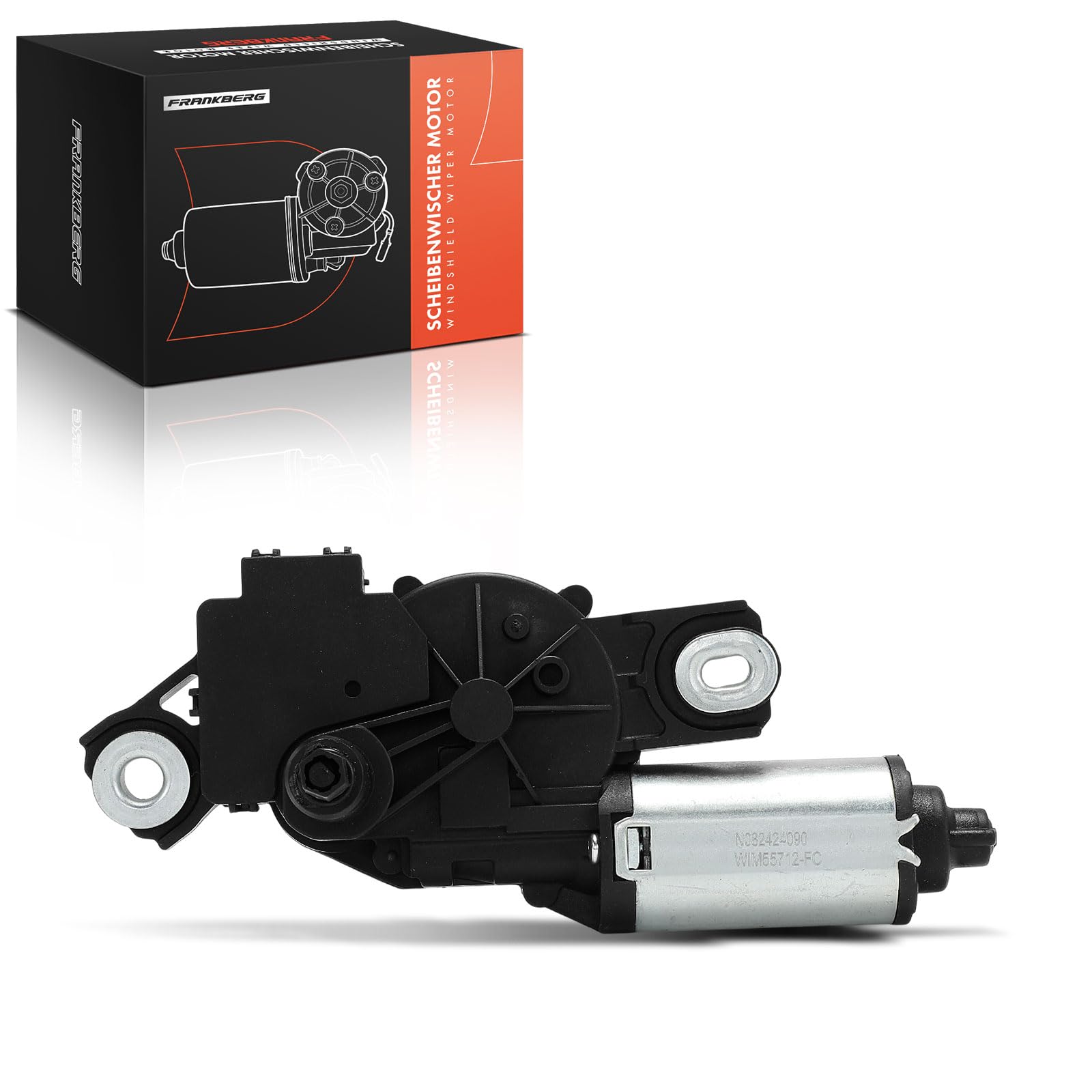 Frankberg Motor del limpiaparabrisas trasero 4 Polos trasero 2K0955712B | Compatible con: C.a.d.d.y III MPV 2CB 2CJ 2KB 2KJ ,C.a.d.d.y III Furgoneta/MPV 2CA 2CH 2KA 2KH