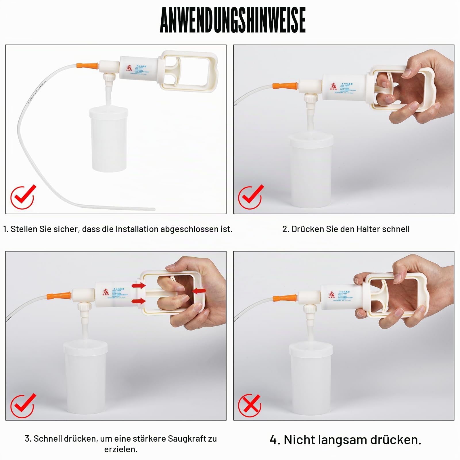 Manuelles Saugpumpen-Sputum-Aspirator Schleim-Saugpumpen-Gerät Hand respirator isch für ältere Menschen (Typ A)
