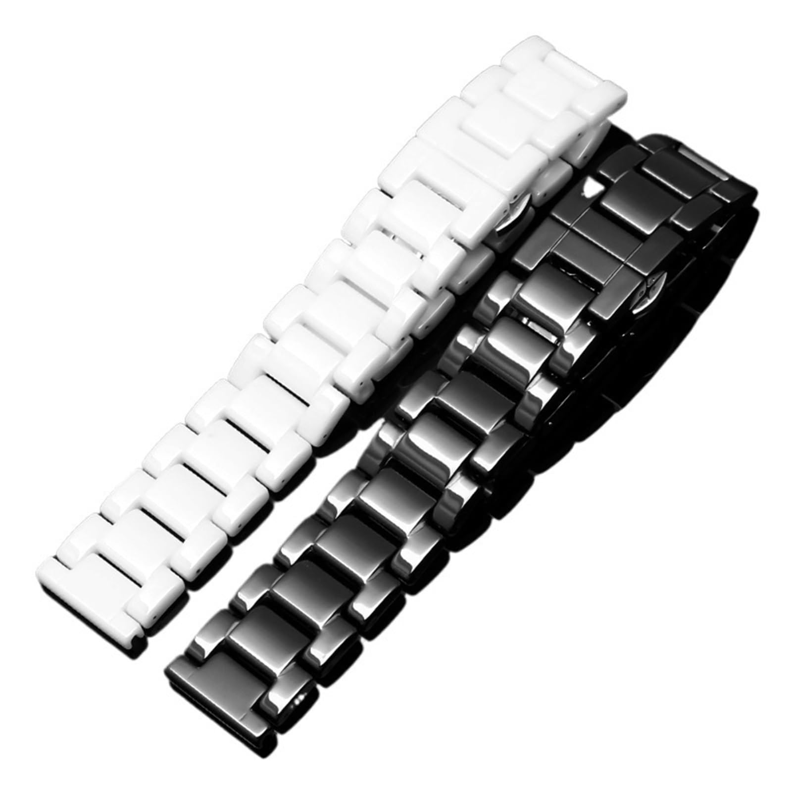 Cinturino universale in ceramica di colore brillante, 18 mm, 20 mm, unisex, adatto per smart watch al quarzo (bianco, 20 mm)