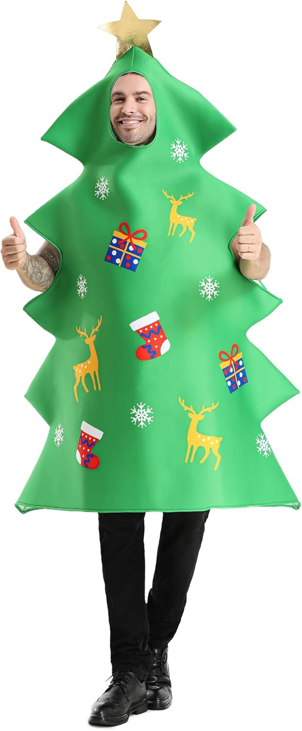 Seasons Adult Christmas Tree Costume, Funny Tree Cosplay Costume for Women and Men, One Size - Image 2
