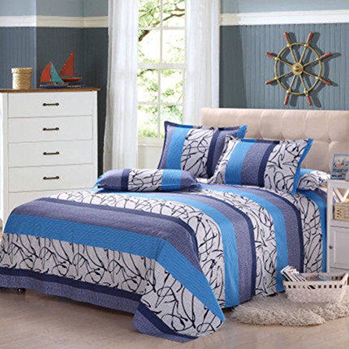 Draps en coton grossier tradition brute et impression feuilles premium - 2